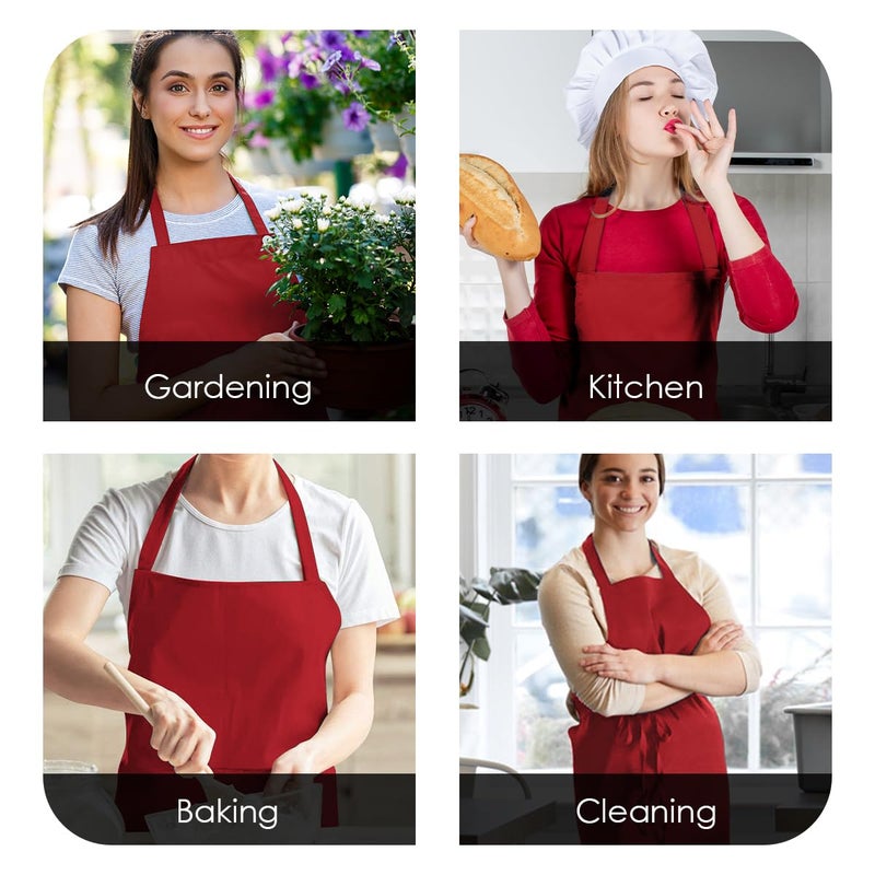 Avalon Kitchen red aprons chef apron for men bbq apron for men aprons bulk - Image 5